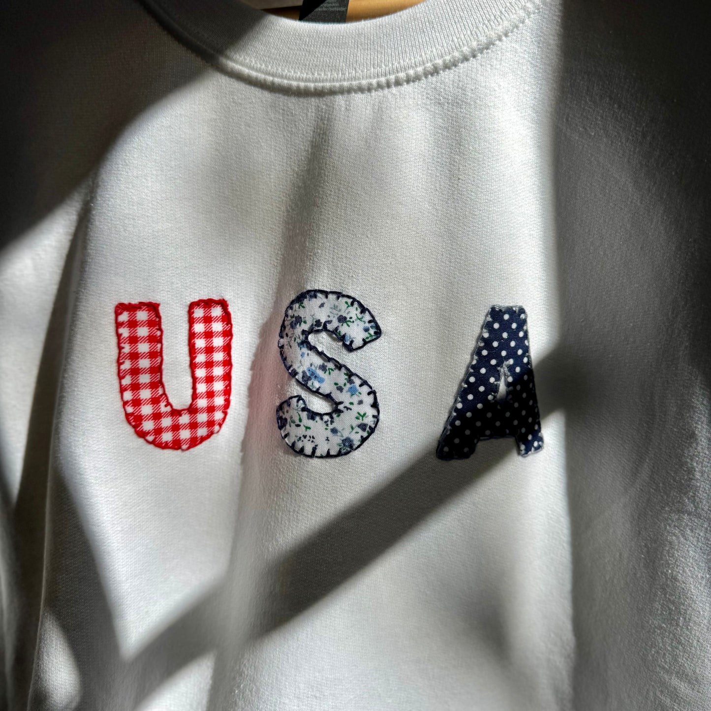 USA Patchwork Crewneck