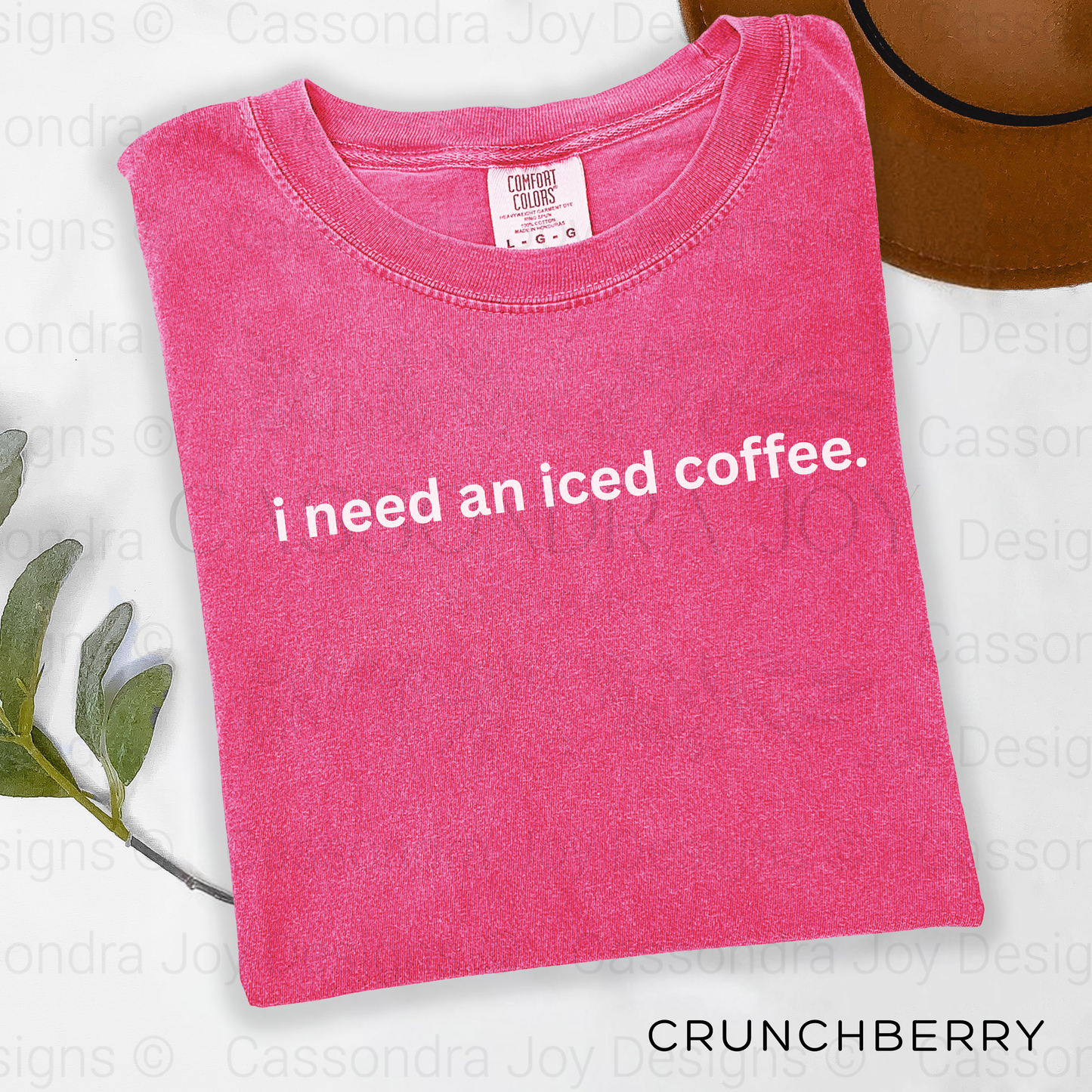 I Need An Iced Coffee Comfort Colors Shirt