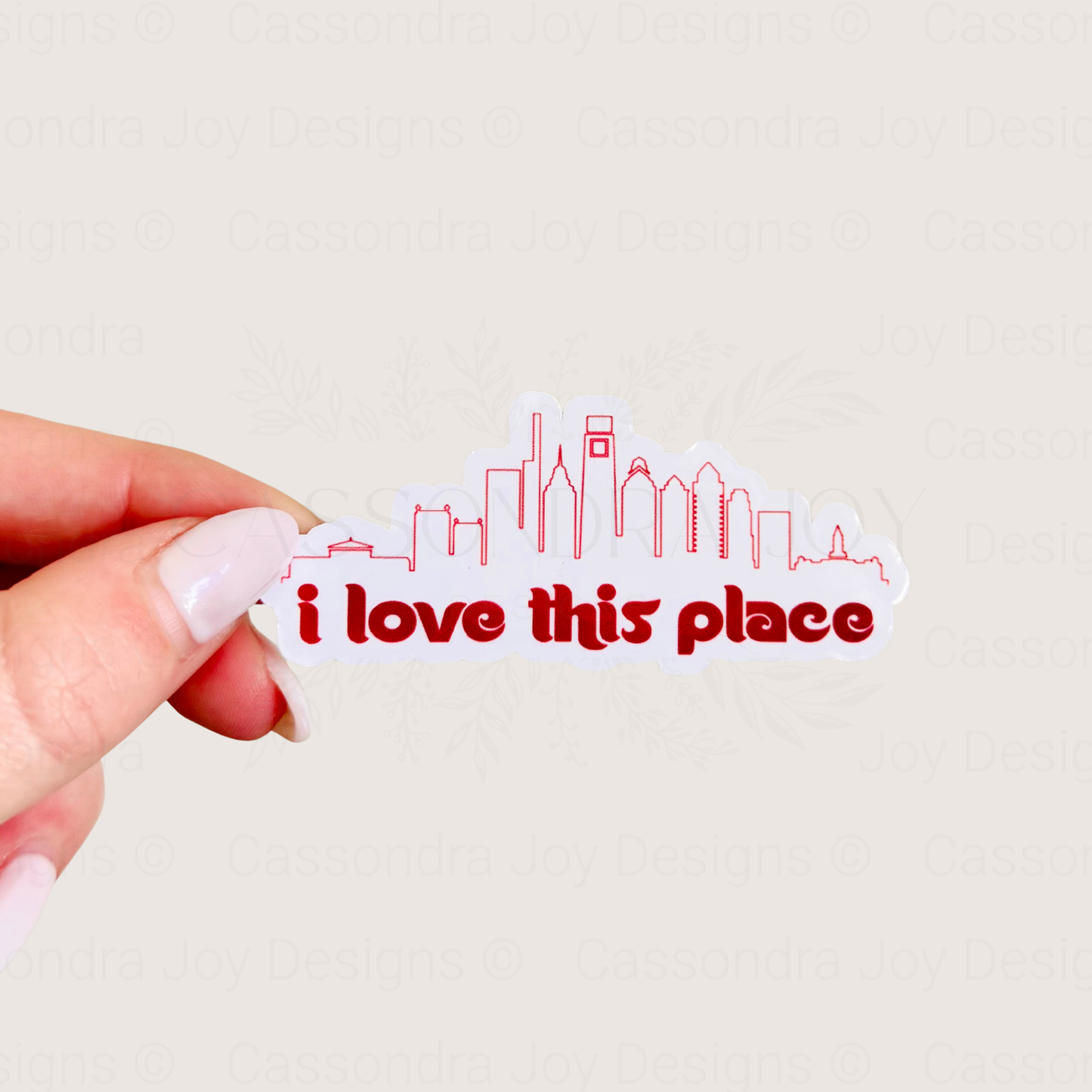 I Love This Place Philly Baseball Sticker