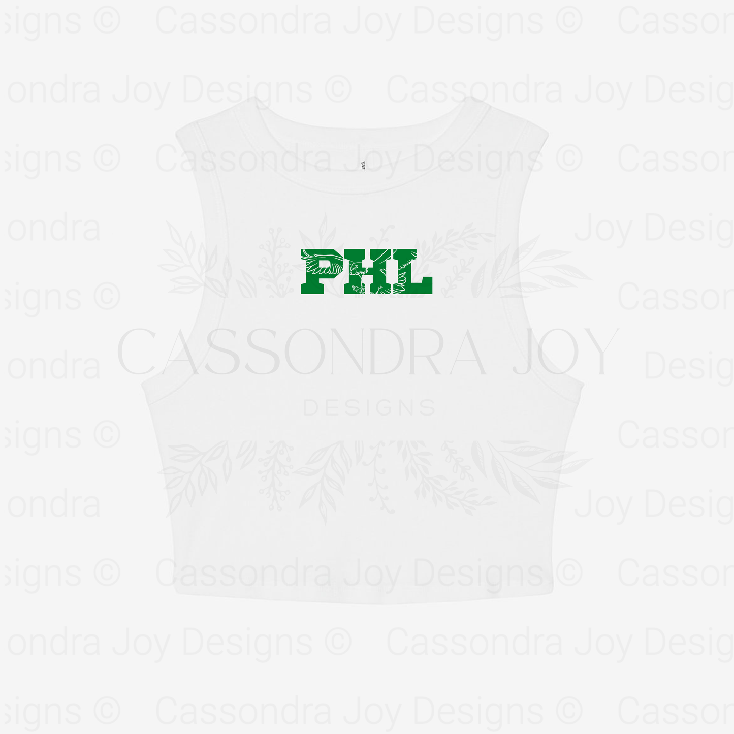 PHL Football Crop Muscle Sleeve Tank Top