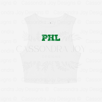 PHL Football Crop Muscle Sleeve Tank Top