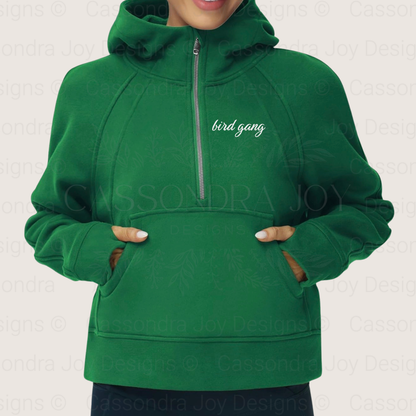 Bird Gang Embroidered Scuba Sweatshirt