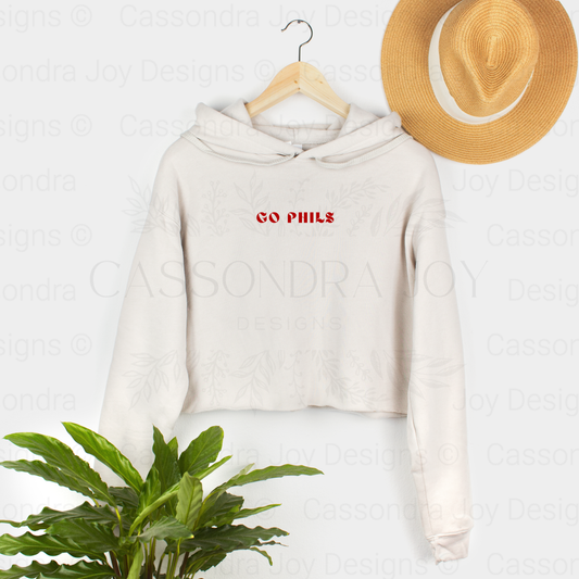 Go Phils Crop Fleece Hoodie
