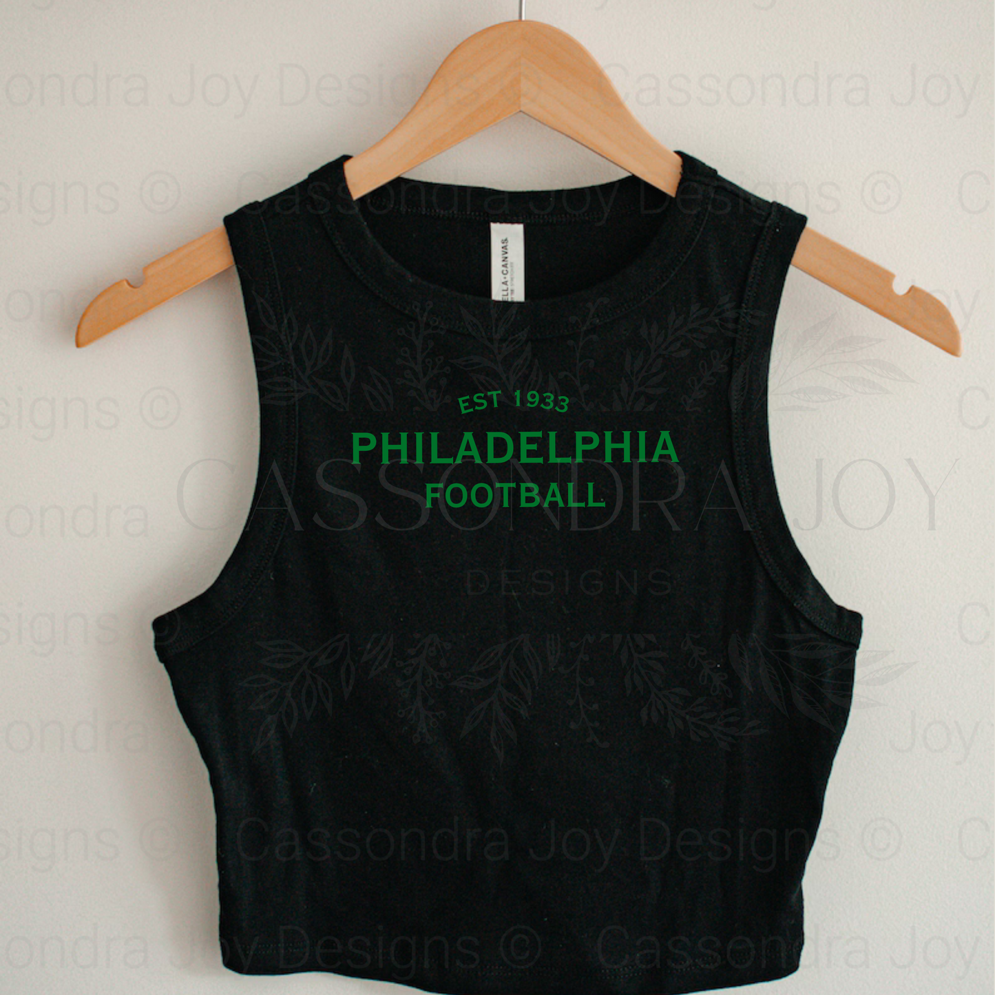 Minimalist Football Crop Muscle Sleeve Tank Top