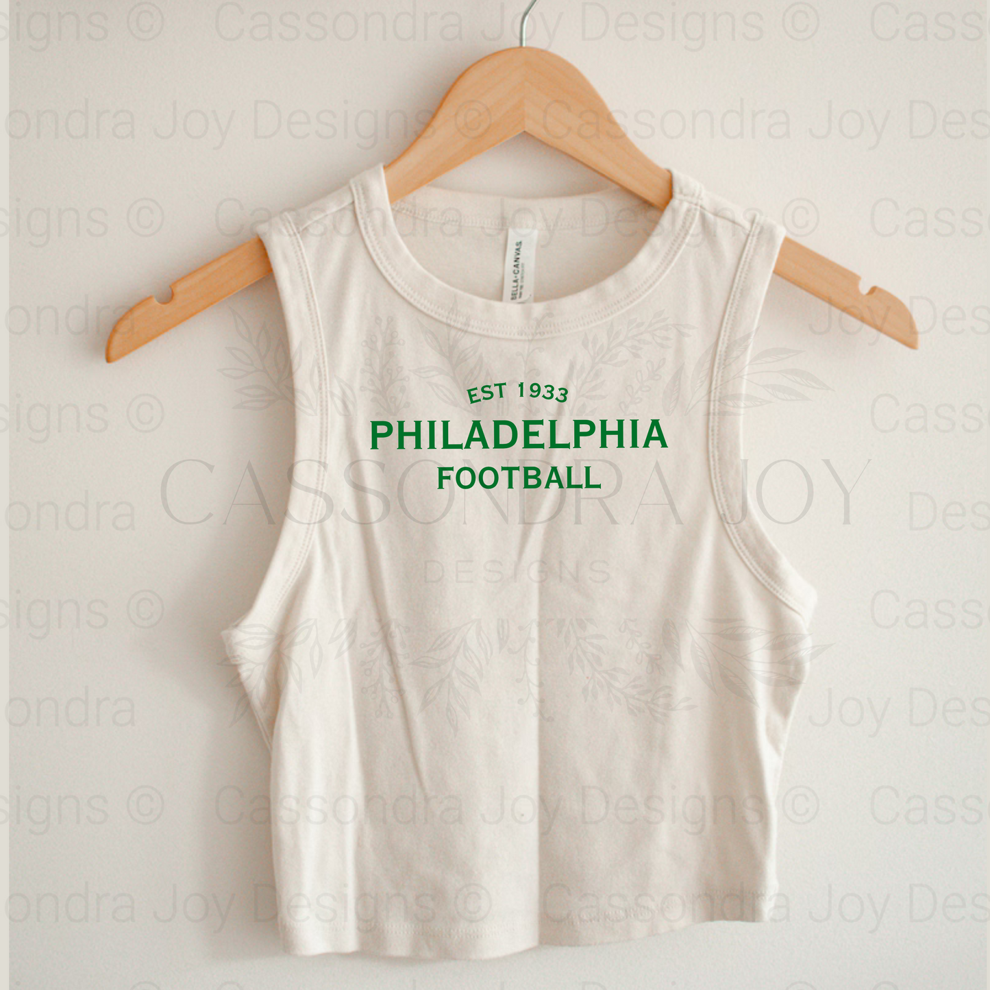 Minimalist Football Crop Muscle Sleeve Tank Top