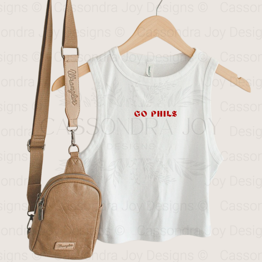 Go Phils Crop Tank Top