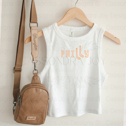 Philly Hockey Crop Tank Top