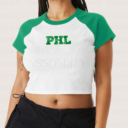 PHL Football Raglan Crop Tee