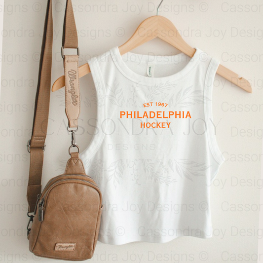Minimalist Hockey Crop Tank Top