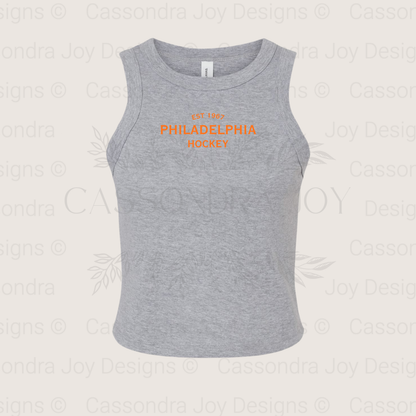 Minimalist Hockey Crop Tank Top