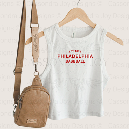 Minimalist Baseball Crop Tank Top