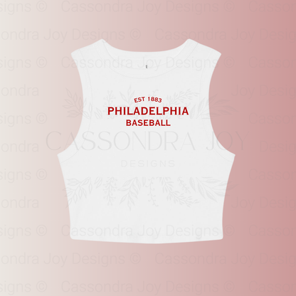 Minimalist Baseball Crop Tank Top