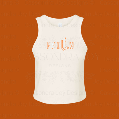 Philly Hockey Crop Tank Top