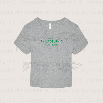 Minimalist Football Crop Tee