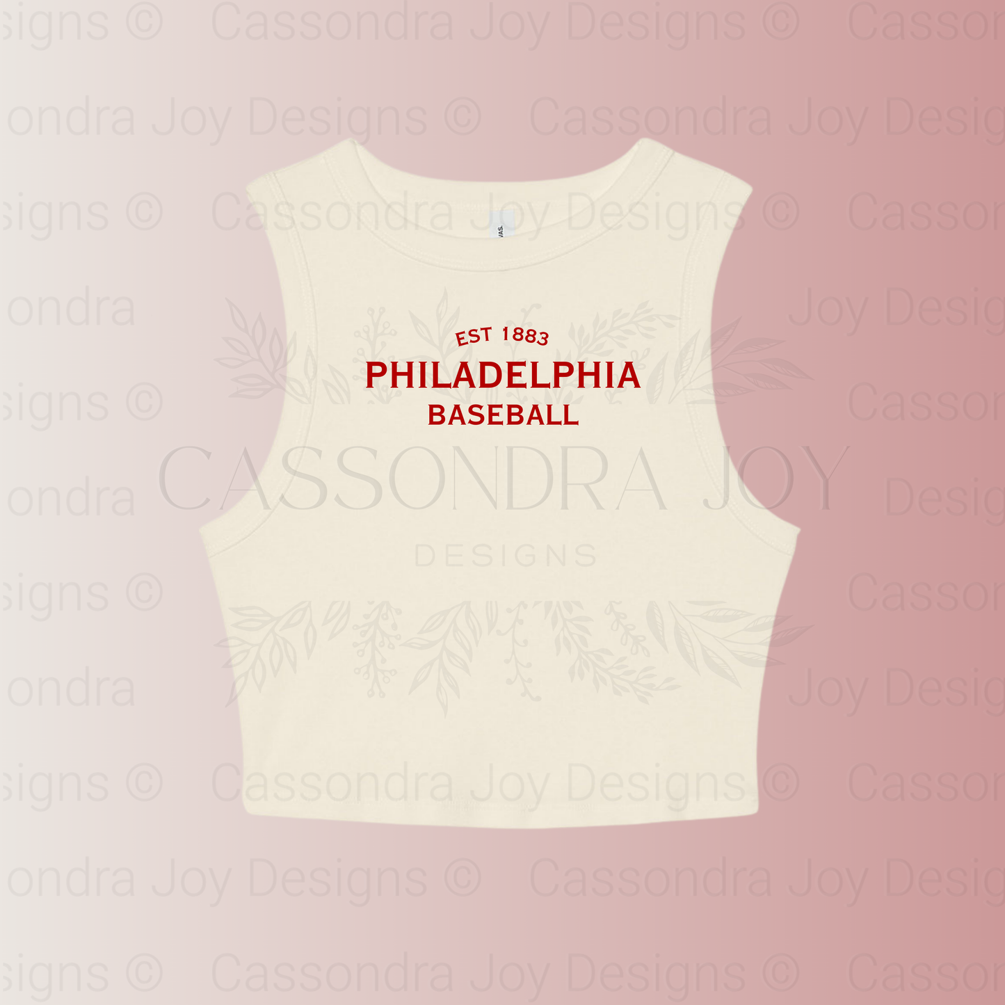 Minimalist Baseball Crop Tank Top