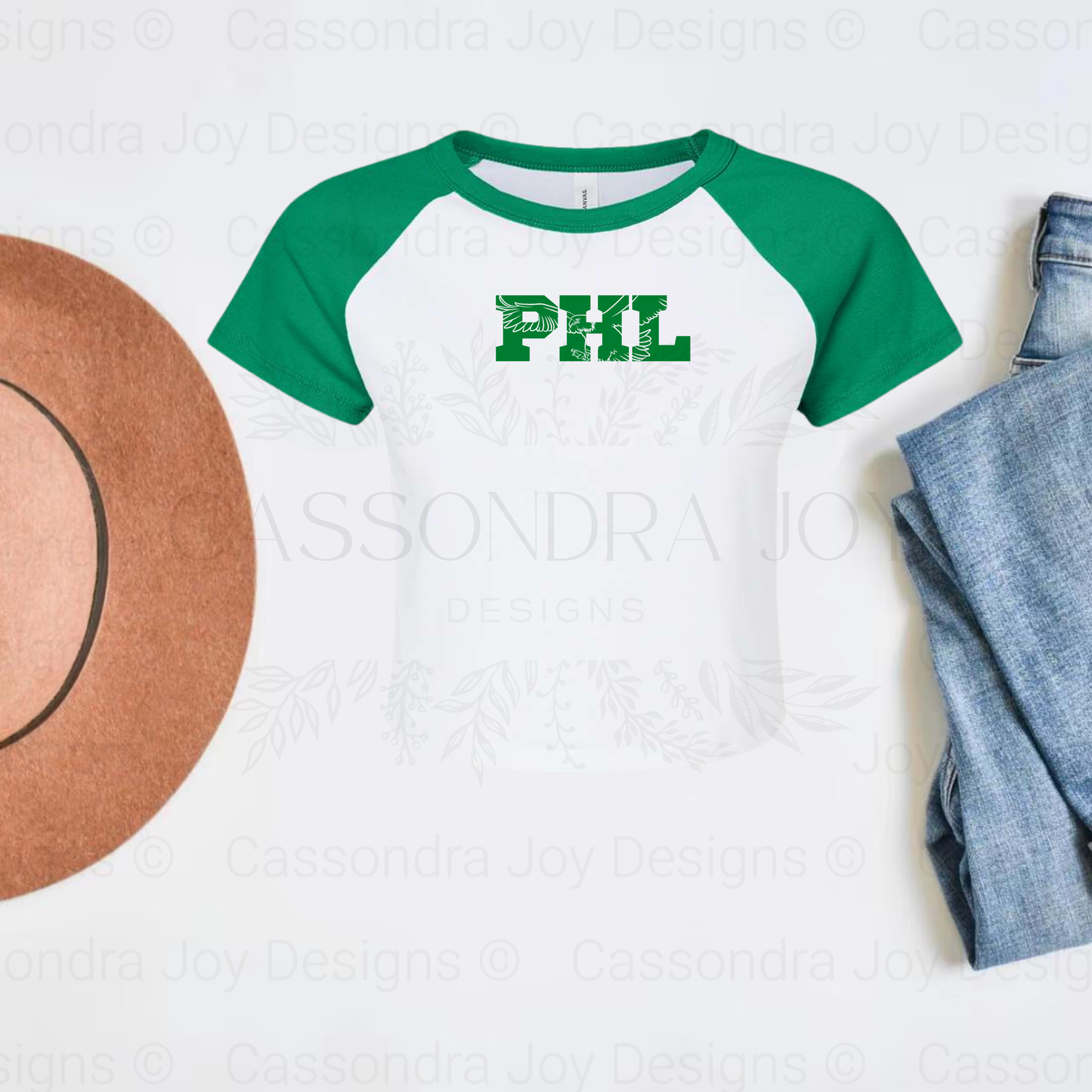 PHL Football Raglan Crop Tee