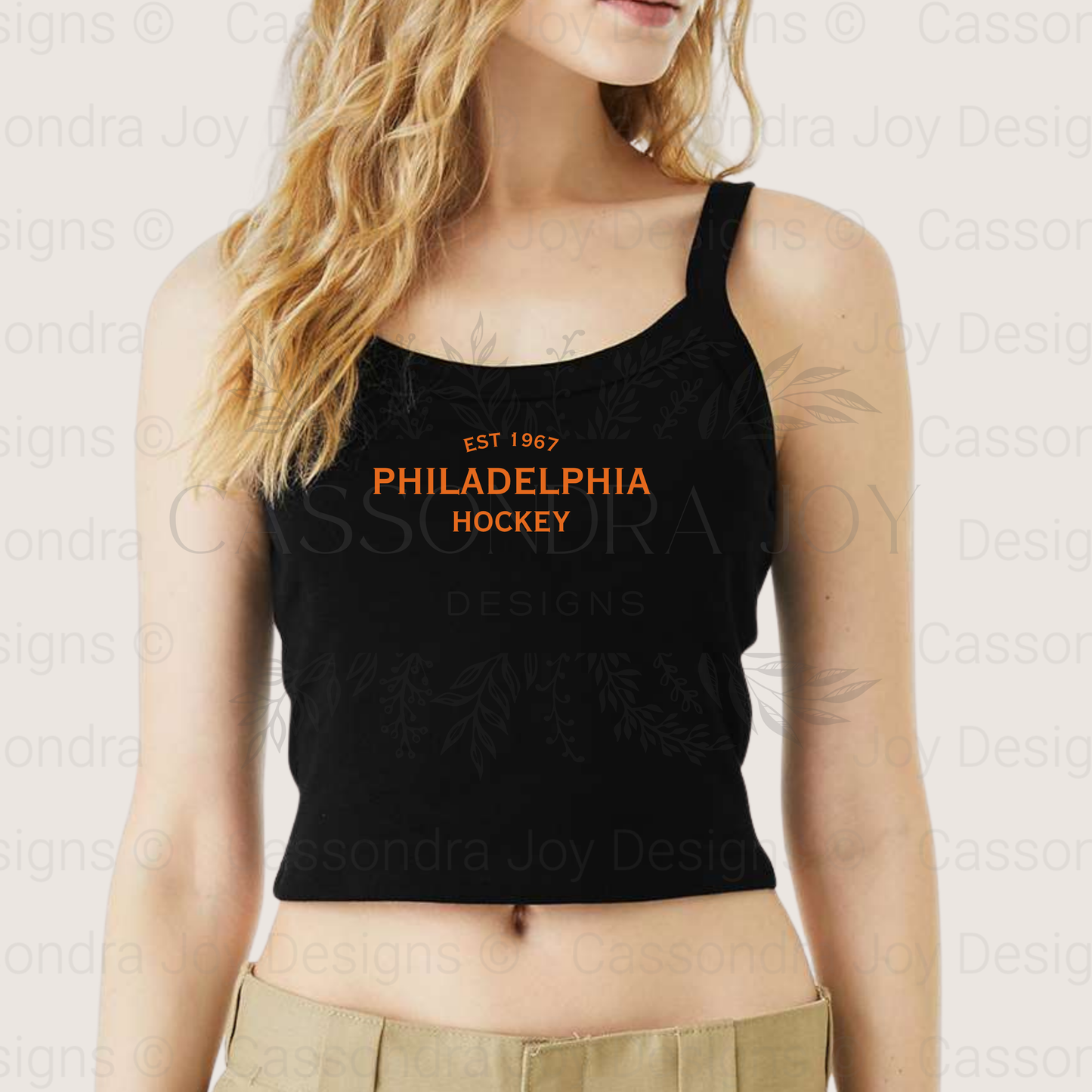 Minimalist Hockey Crop Tank Top