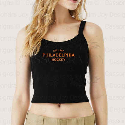 Minimalist Hockey Crop Tank Top
