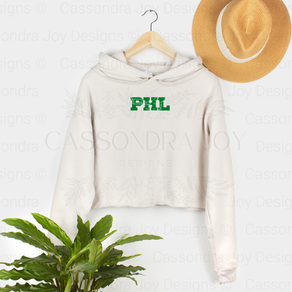 PHL Football Crop Fleece Hoodie