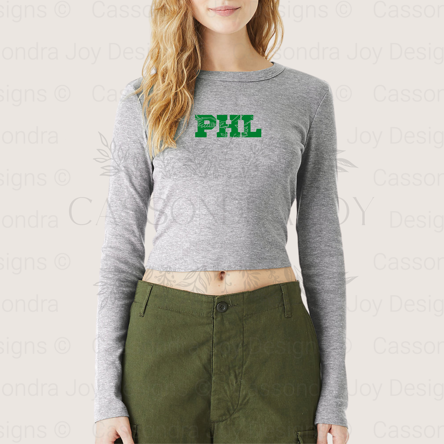PHL Football Long Sleeve Crop Tee
