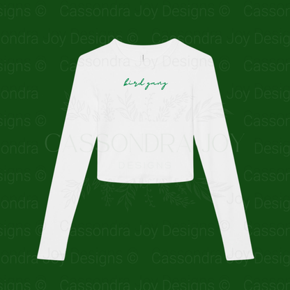 Bird Gang Long Sleeve Crop Tee