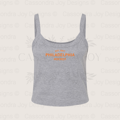 Minimalist Hockey Crop Tank Top