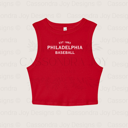 Minimalist Baseball Crop Tank Top