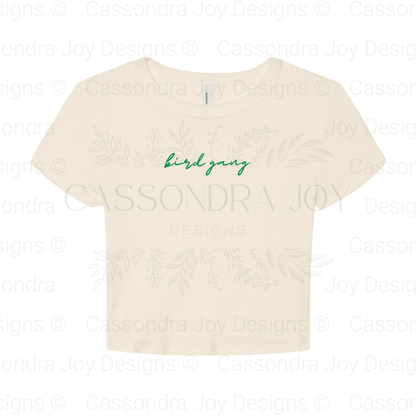 Bird Gang Football Crop Tee