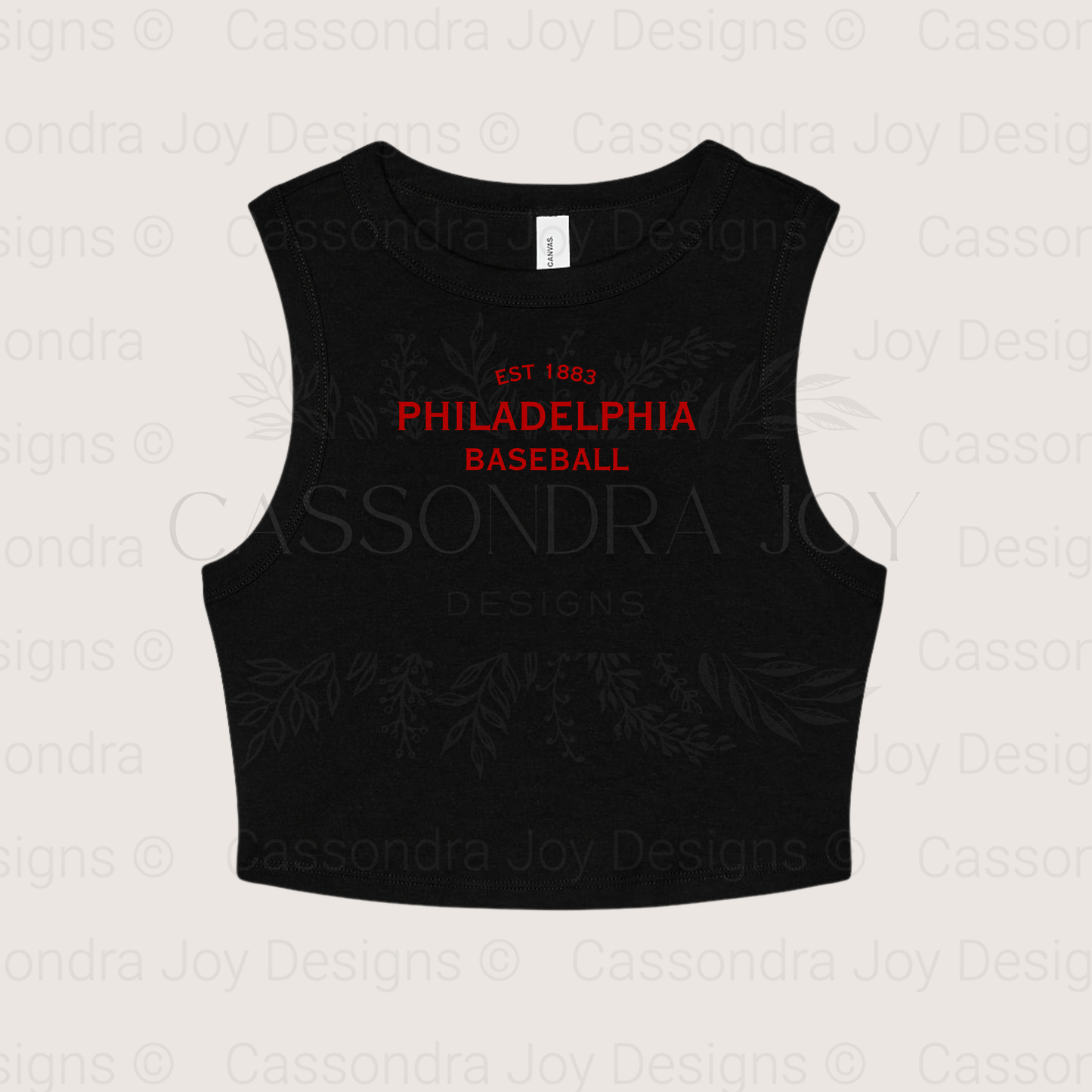 Minimalist Baseball Crop Tank Top