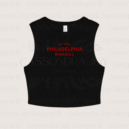Minimalist Baseball Crop Tank Top