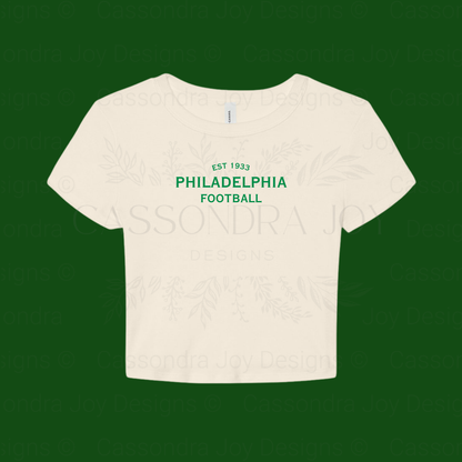 Minimalist Football Crop Tee