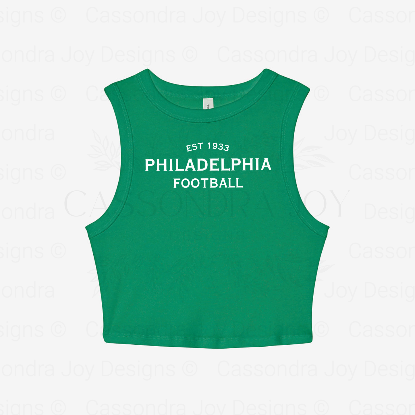 Minimalist Football Crop Muscle Sleeve Tank Top