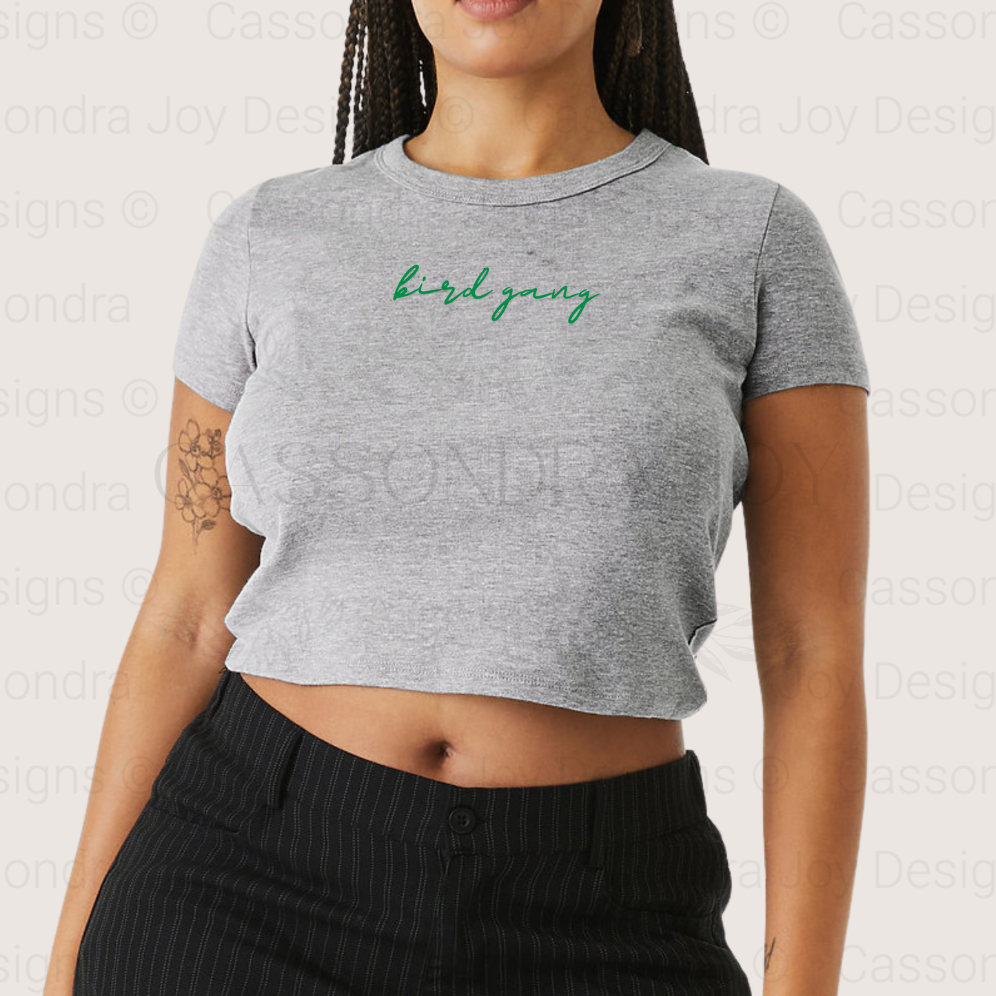 Bird Gang Football Crop Tee