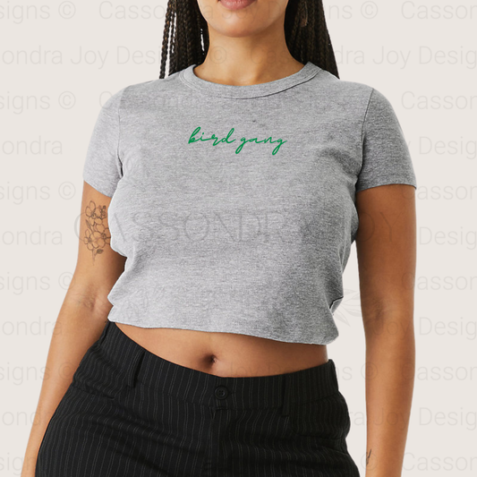 Bird Gang Football Crop Tee