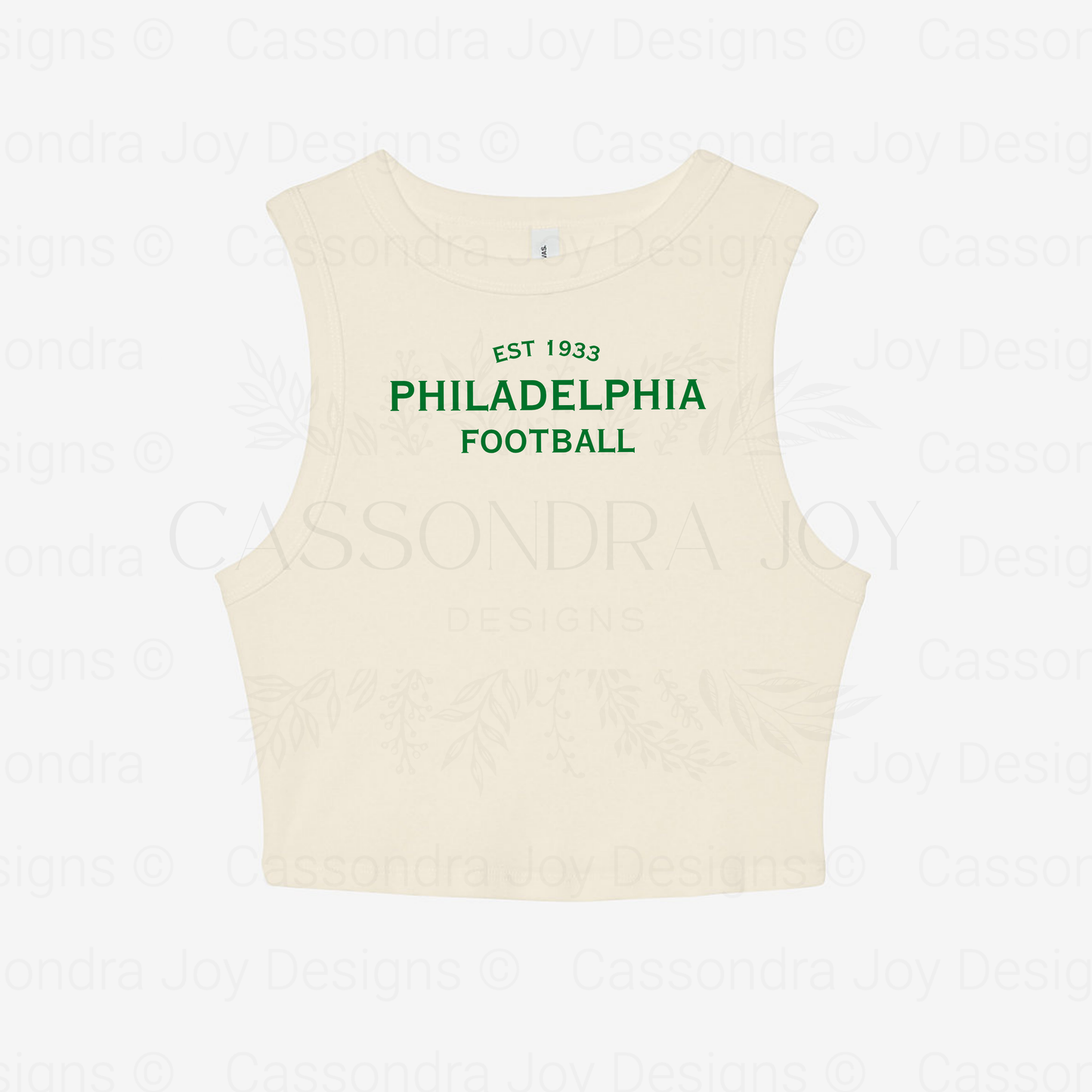 Minimalist Football Crop Muscle Sleeve Tank Top
