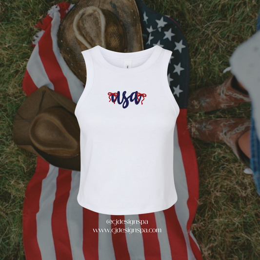 USA Bows Crop Tank Top