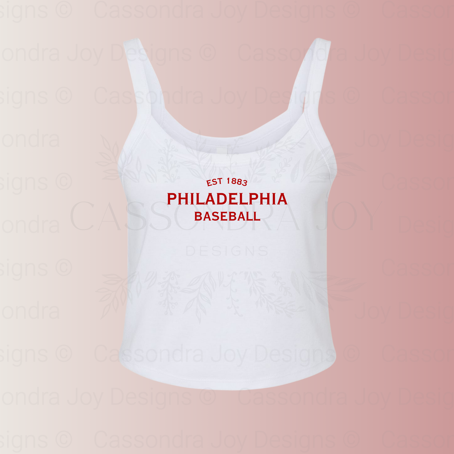 Minimalist Baseball Crop Tank Top