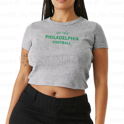 Minimalist Football Crop Tee