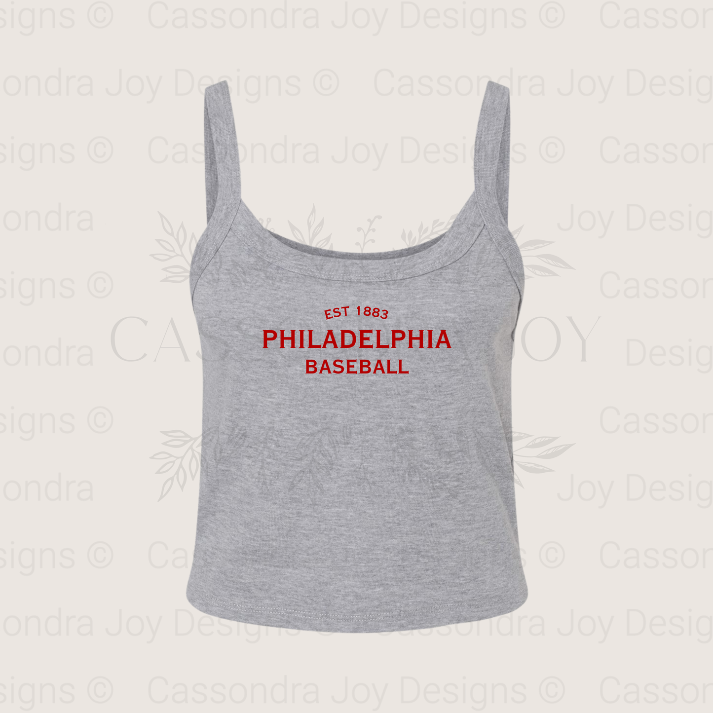 Minimalist Baseball Crop Tank Top