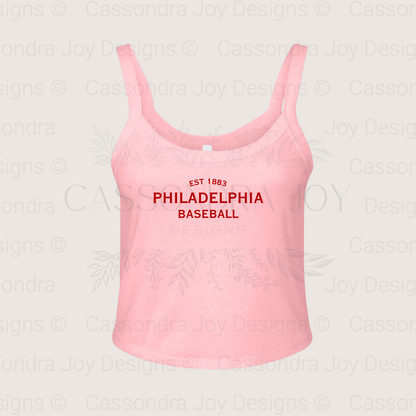 Minimalist Baseball Crop Tank Top