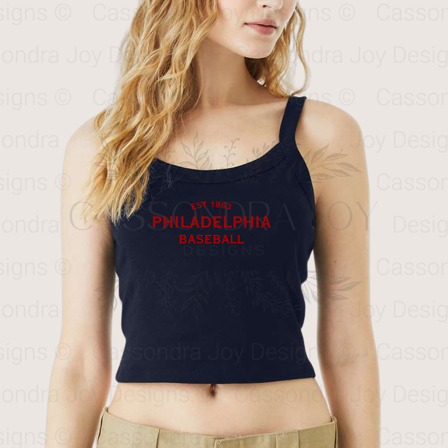 Minimalist Baseball Crop Tank Top