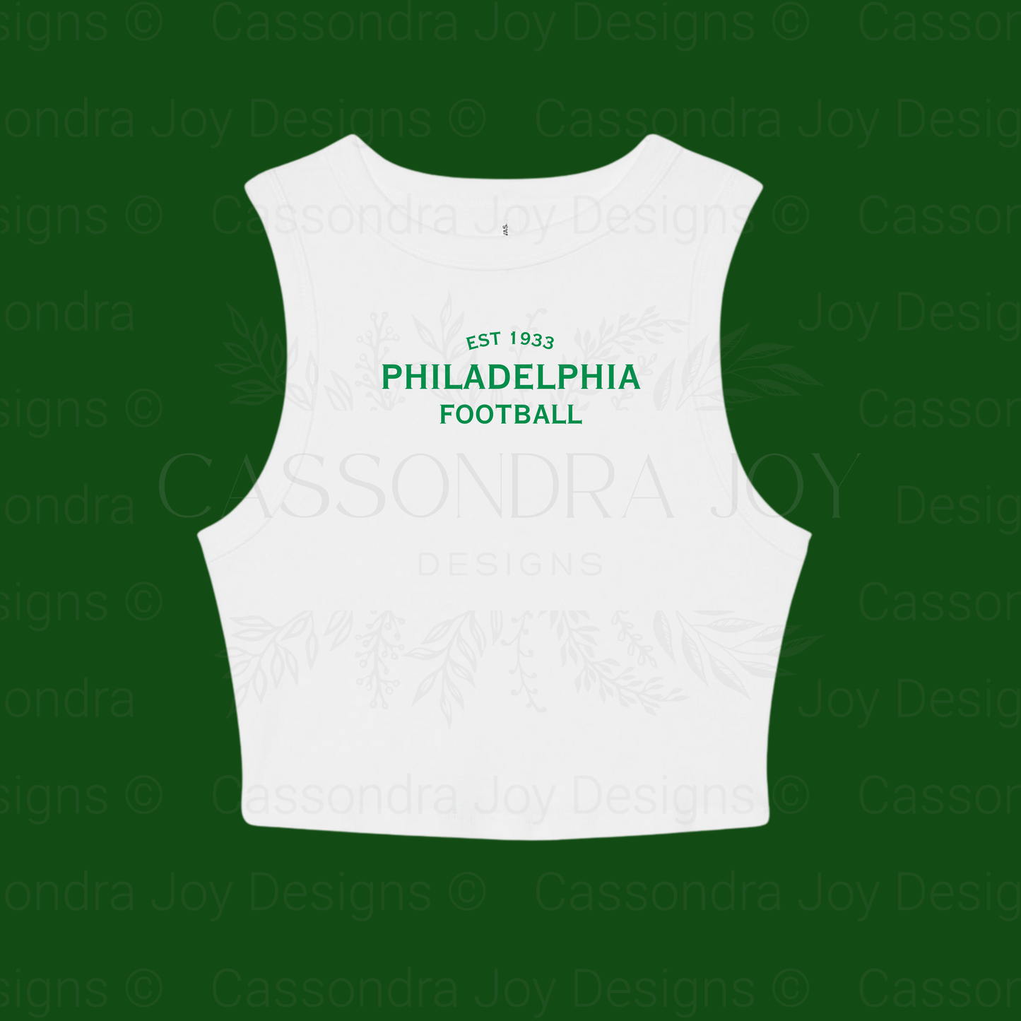 Minimalist Football Crop Tank Top