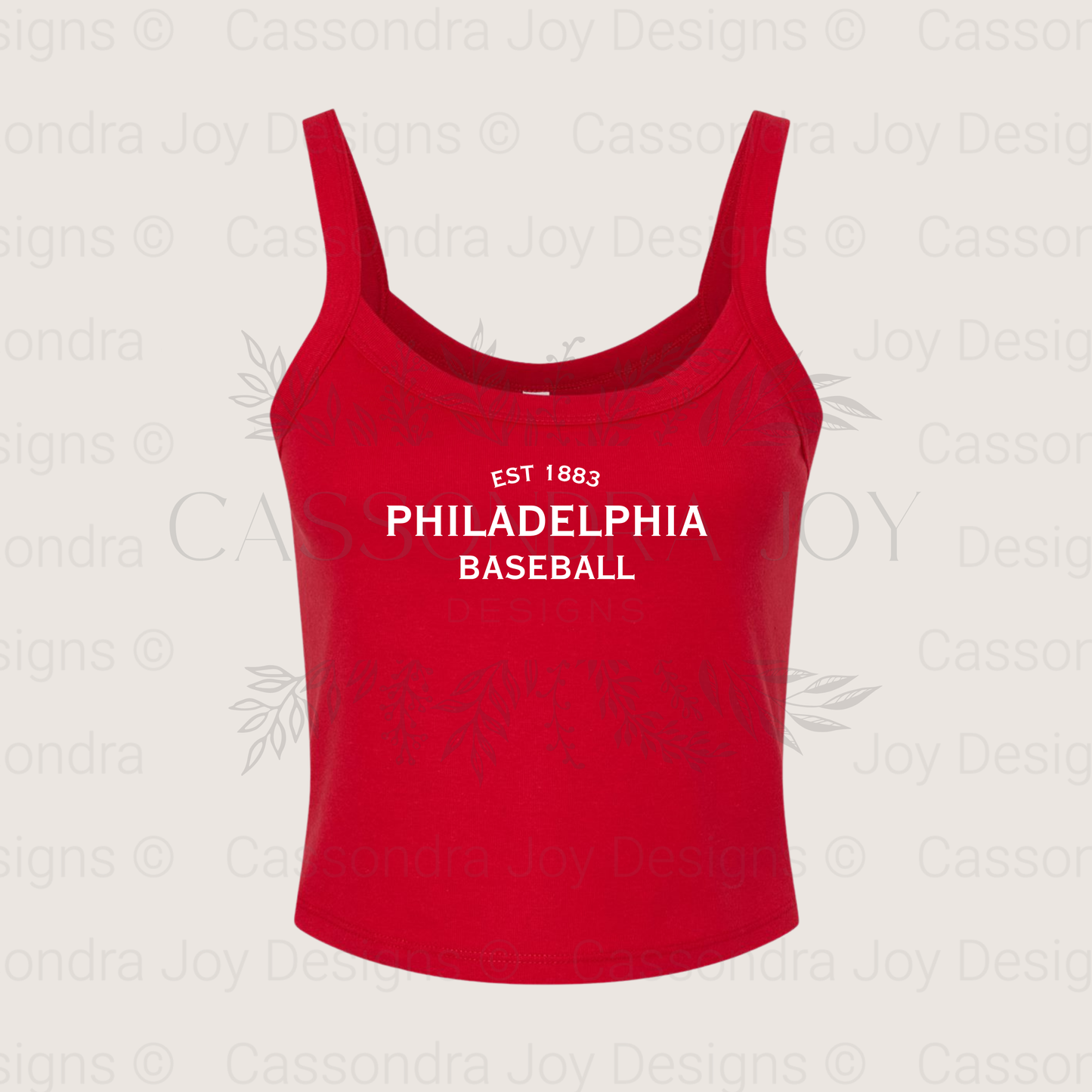 Minimalist Baseball Crop Tank Top