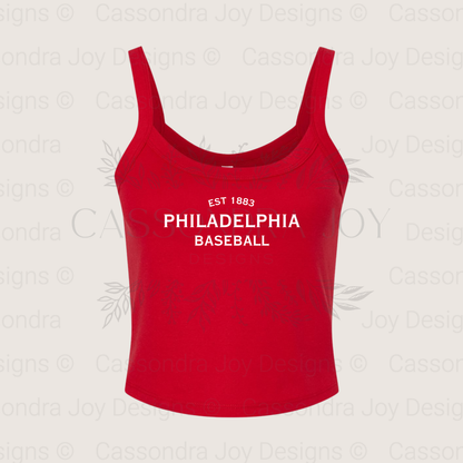 Minimalist Baseball Crop Tank Top