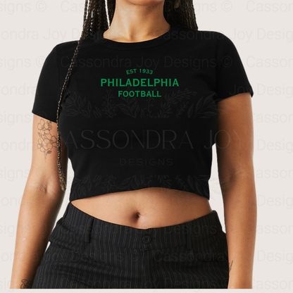 Minimalist Football Crop Tee