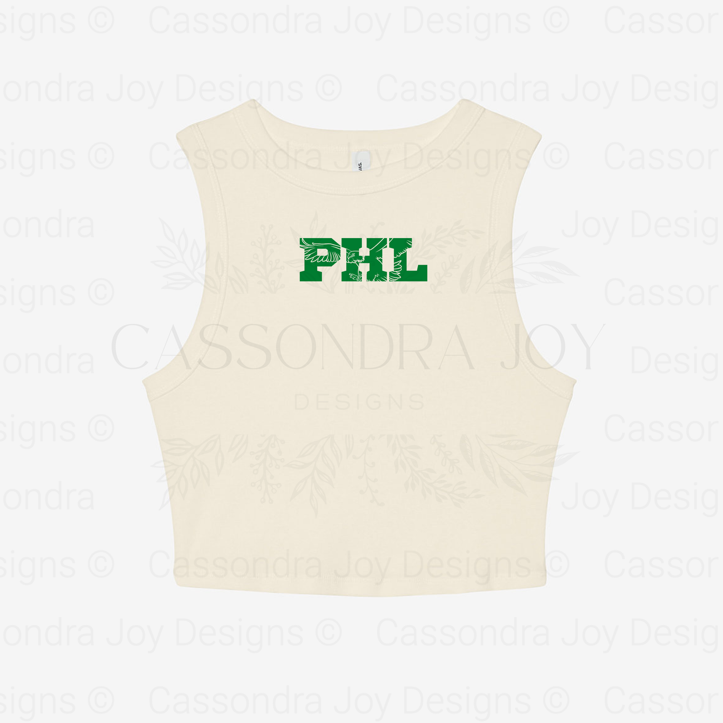 PHL Football Crop Muscle Sleeve Tank Top