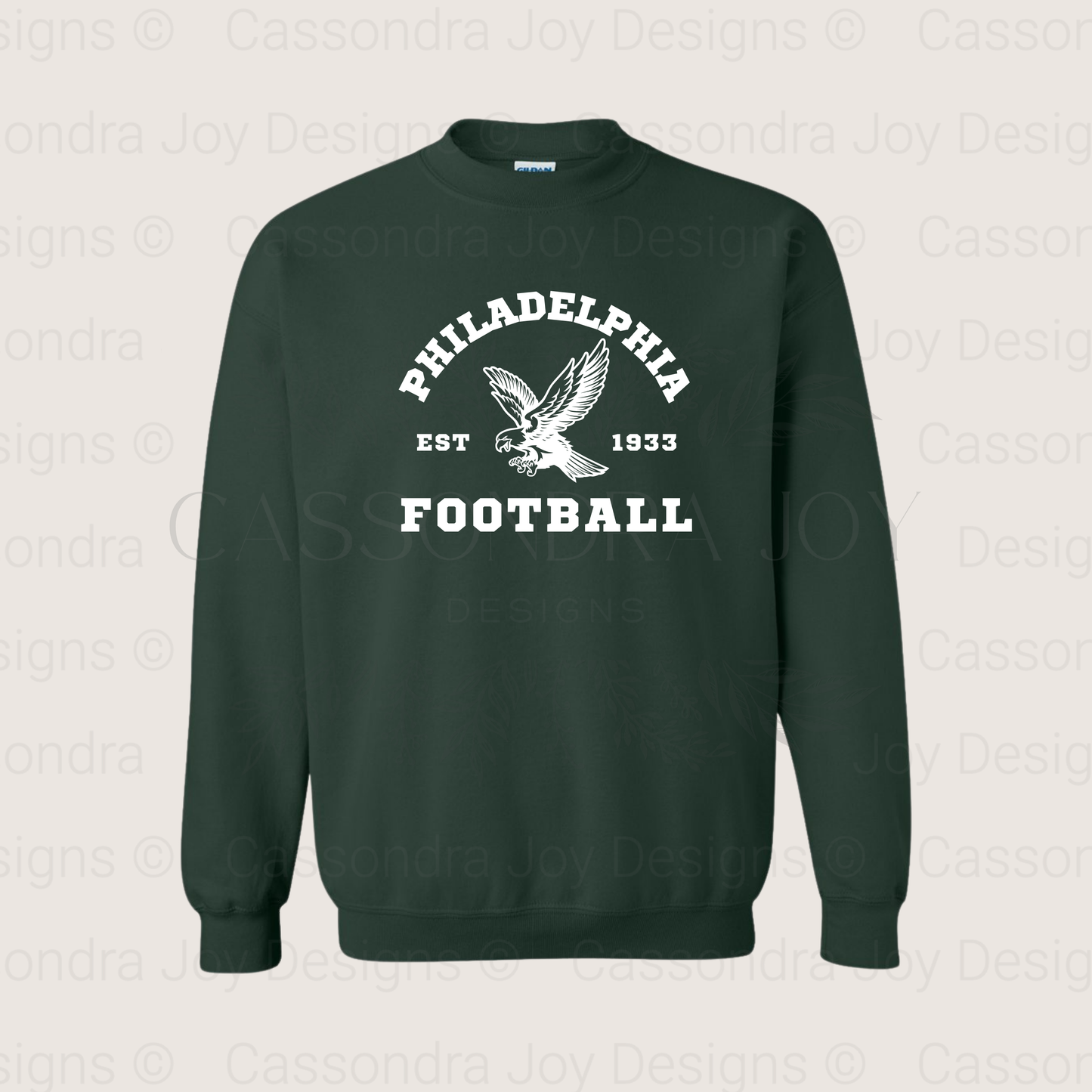 Vintage Style Football Crewneck Sweatshirt