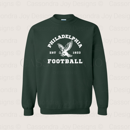 Vintage Style Football Crewneck Sweatshirt