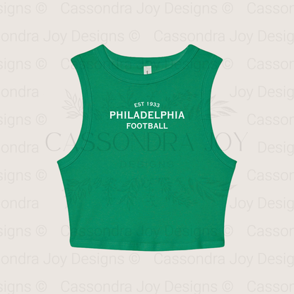 Minimalist Football Crop Tank Top