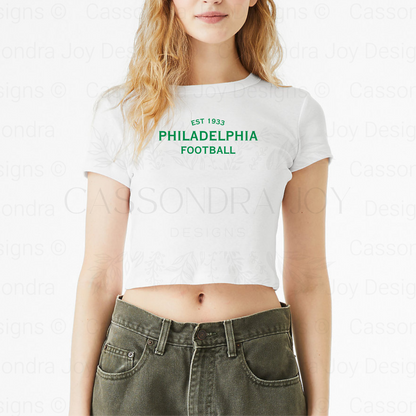 Minimalist Football Crop Tee
